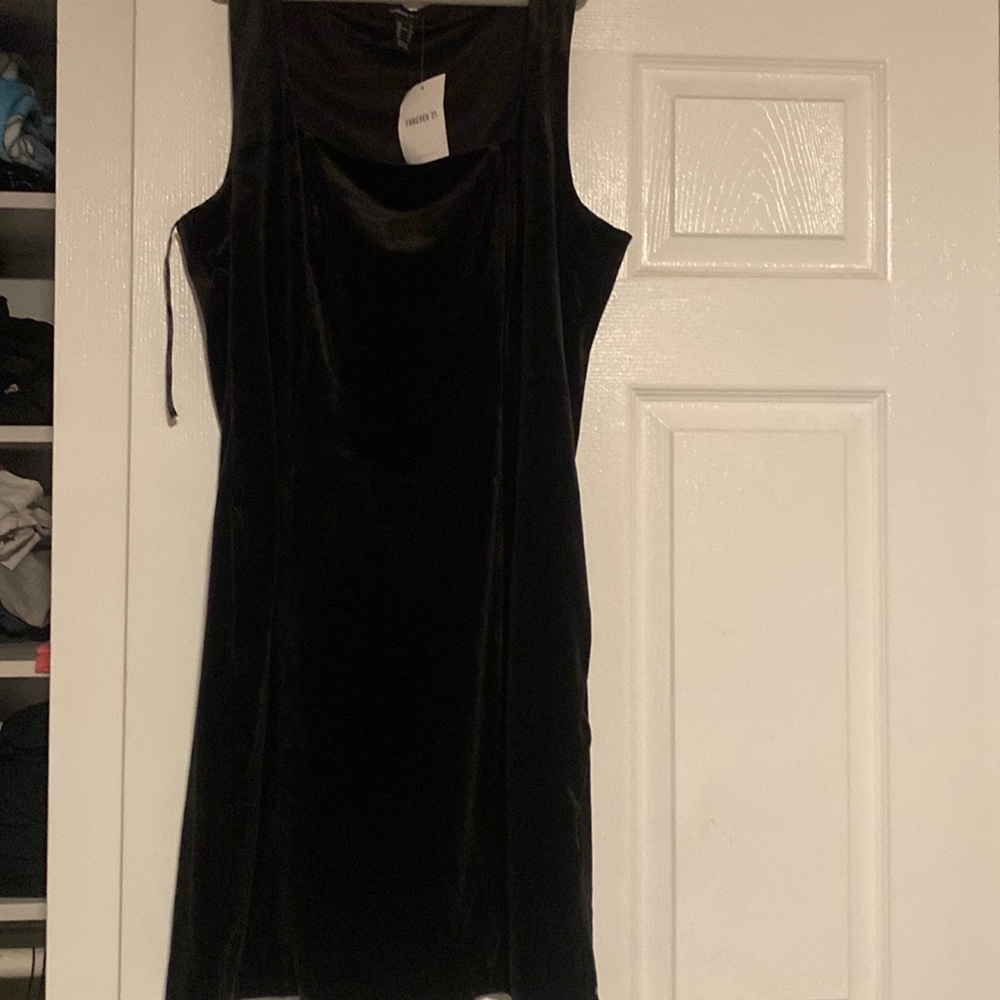 A black sparkly dress